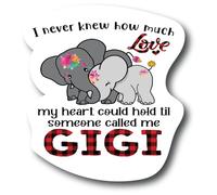 PS795 Lot de 2 autocollants tendance pour femme avec inscription I Never New How Much Love My Heart Could Hold Til Someone Called Me Gigi 4"