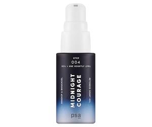 PSA MIDNIGHT COURAGE Rosehip & Bakuchiol Retinoid Night Oil. Facial Oil for Nighttime Skincare Routine with 2% Retinoid Complex, Organic Rosehip & Baobab Oil, Bakuchiol. 15 ml/ 0.5 oz