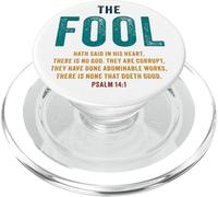 Psalm 14:1 The Fool Hath Said There is No God - Evangelism PopSockets PopGrip pour MagSafe