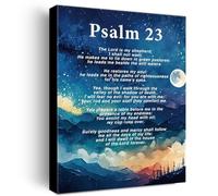 Psalm 23 Canvas Print - The Lord is My Shepherd Comforting Scripture Wall Art for Christian Home, Bedroom or Office Decor(Unframed,16x24inch(40x60cm))