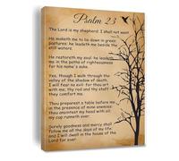 Psalm 23 Canvas Wall Art - The Lord is My Shepherd Scripture Print, Inspirational Christian Decor for Bedroom, Home, Baptism Gift(Unframed,12x18inch(30x45cm))