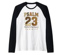 Psalm 23 The Lord is My Shepherd Stitched Patchwork Christia Manche Raglan