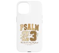 Psalm 23 The Lord is My Shepherd Stitched Vintage Christian Coque pour iPhone 15