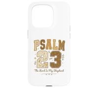 Psalm 23 The Lord is My Shepherd Stitched Vintage Christian Coque pour iPhone 15 Pro