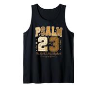 Psalm 23 The Lord is My Shepherd Stitched Vintage Christian Débardeur