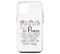 Psalm 4:8 I Will Lie Down and Sleep in Peace God Bible Verse Coque pour iPhone 12/12 Pro