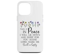 Psalm 4:8 I Will Lie Down and Sleep in Peace God Bible Verse Coque pour iPhone 13 Pro Max