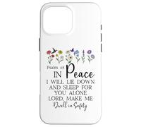 Psalm 4:8 I Will Lie Down and Sleep in Peace God Bible Verse Coque pour iPhone 16 Pro Max