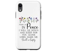Psalm 4:8 I Will Lie Down and Sleep in Peace God Bible Verse Coque pour iPhone XR
