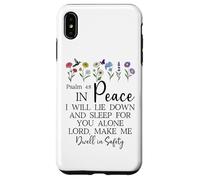Psalm 4:8 I Will Lie Down and Sleep in Peace God Bible Verse Coque pour iPhone XS Max