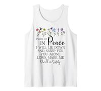 Psalm 4:8 I Will Lie Down and Sleep in Peace God Bible Verse Débardeur