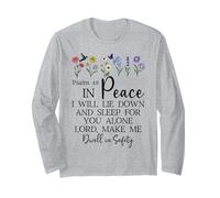 Psalm 4:8 I Will Lie Down and Sleep in Peace God Bible Verse Manche Longue