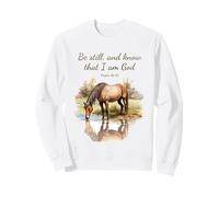 Psalm 46:10 Be Still, and Know That I am God, Girls Horse Sweatshirt