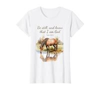 Psalm 46:10 Be Still, and Know That I am God, Girls Horse T-Shirt
