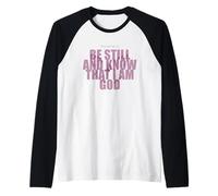 Psalm 46:10 Be Still & Know - Women Girls Butterfly Manche Raglan