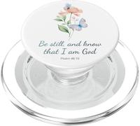 Psalm 46:10 Be Still & Know - Women Girls Butterfly (White) PopSockets PopGrip pour MagSafe