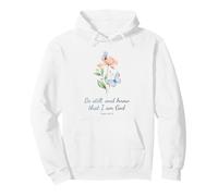 Psalm 46:10 Be Still & Know - Women Girls Butterfly (White) Sweat à Capuche