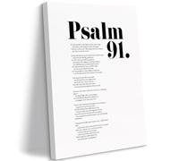 Psalm 91 He Will Cover You Canvas - Bible Verse Art with Feathers & Wings Symbolism, Modern Religious Picture for Wall Decor & Spiritual Reflection(Unframed,12x18inch(30x45cm))