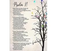 Psalm 91 Protection & Promise Canvas - He Who Dwells in the Secret Place Wall Art - Christian Prayer Room Decor, Gift for Housewarming, Healing & Hope(Framed,12x18inch(30x45cm))