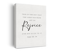 Psalm Bible Verse Canvas Poster This Is The Day Christian Inspirational Wall Art for Home Office Decor(Unframed,12x18inch(30x45cm))