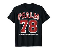 Psalm He Lead His People Sheep Verse de la Bible T-Shirt