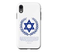 Psalms 122:6-9 Elegant Star of David Israel Bible Verse Coque pour iPhone XR