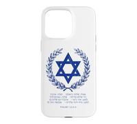 Psalms 122:6-9 Star of David Israel Bible Verse Hebrew Coque pour iPhone 15 Pro Max