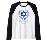 Psalms 122:6-9 Star of David Israel Bible Verse Hebrew Manche Raglan