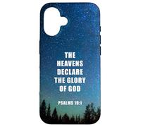 Psalms 19:1 The Heavens Declare Glory of God - Faith Verse Coque pour iPhone 16