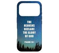 Psalms 19:1 The Heavens Declare Glory of God - Faith Verse Coque pour iPhone 17 Pro