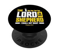 Psalms 23:1 The Lord is My Shepherd Christian Wear PopSockets PopGrip Adhésif