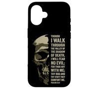 Psalms 23:4 Though I Walk Through The Valley Christian Verse Coque pour iPhone 16