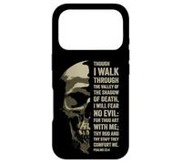 Psalms 23:4 Though I Walk Through The Valley Christian Verse Coque pour iPhone 17 Pro