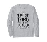Psalms 37:3 Trust in The Lord & Do Good - Christian Women's Manche Longue