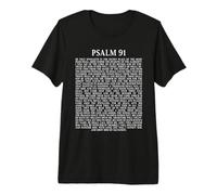 Psalms 91 Full KJV Bible Verse Protection & Safety Blessing T-Shirt Haut de Gamme