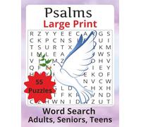 Psalms Large Print Word Search: 55 Large-Print Bible Puzzle Meditations: Relax, Redice Stress and Reflect Through God’s Psalms - Biblical Verses, Bible Inspiration