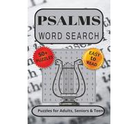 Psalms Word Search Puzzle: Word Search with Easy to Read Print about Bible, Psalm, King David and More | 6x9 inches, 110 pages | 50+ Puzzles. Gift for Christians, children