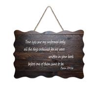 Psaum 139:16 Your Eyes Saw My Unformed Body All The Days Ordained for Me Were Written in Your Book Panneau en bois rustique à suspendre Décoration murale en bois pour bureau 15,2 x 25,4 cm