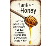 Psaum 81_16 Plaque en aluminium avec inscription « But You Would Be Fed with The Finest of Wheat with Honey from The Rock I Would Satisfy You » - 30,5 x 20,3 cm