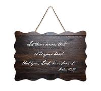 Psaume 109:27 Panneau de bienvenue en bois rustique avec inscription « Let Them Know That It Is Your Hand, That You, Lord, Have Done It » - 15,2 x 25,4 cm