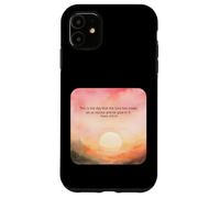 Psaume 118:24 This is The Day Lord Made Rejoice Glad Faith Coque pour iPhone 11