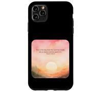 Psaume 118:24 This is The Day Lord Made Rejoice Glad Faith Coque pour iPhone 11 Pro Max