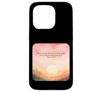 Psaume 118:24 This is The Day Lord Made Rejoice Glad Faith Coque pour iPhone 15 Pro