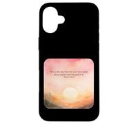 Psaume 118:24 This is The Day Lord Made Rejoice Glad Faith Coque pour iPhone 16 Plus