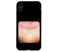 Psaume 118:24 This is The Day Lord Made Rejoice Glad Faith Coque pour iPhone XS Max