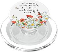 Psaume 118:24 This is The Day The Lord Has Made Floral Poppy PopSockets PopGrip pour MagSafe