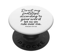 Psaume 119 133 Dirigez Mes Pas Selon Votre Parole Dieu PopSockets PopGrip Adhésif