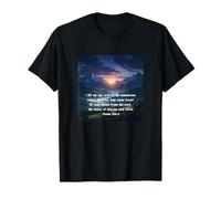 Psaume 121 montagne lever du soleil chrétien foi espérance verset T-Shirt