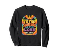Psaume 122 Church Worship Retro Rainbow Christian Art Sweatshirt