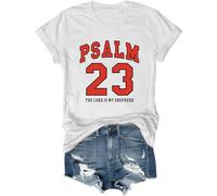 Psaume 23 Chemise « The Lord is My Shepherd » T-shirt chrétien pour homme et femme, blanc, S